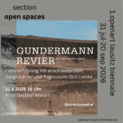 Plakat zur Filmvorführung Gundermann Revier am 21. August 2026