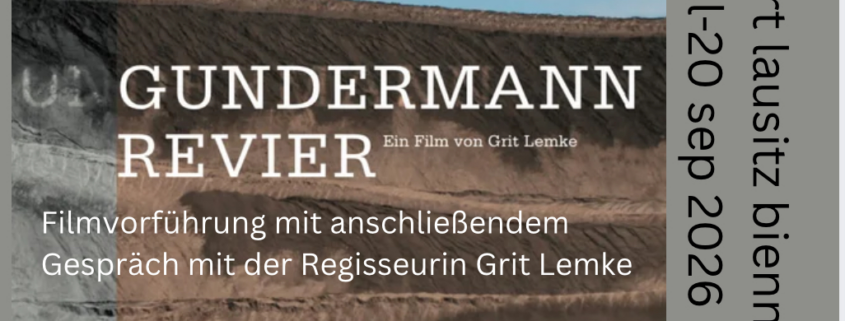 Plakat zur Filmvorführung Gundermann Revier am 21. August 2026